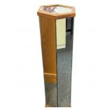 Mirrored and Oak Pedestal