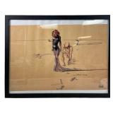 Salvador Dali "Woman with Flower Head" print