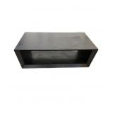 Rectangular Black Wood Coffee Table w/ Open Design
