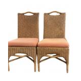 2 Woven Rattan Outdoor Patio Chairs