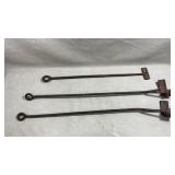 vintage or antique metal branding iron