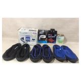 Water shoes, air pump, power inverter and more
