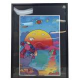 Peter max "new horizon" framed Print