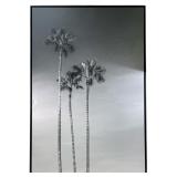 Large black-and-white palm tree print