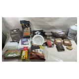 collection of various reptile terrarium supplies