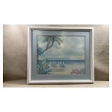 framed coastal art print titled "Tropical