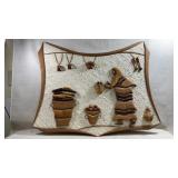 authentic  hand-sculpted wood wall sculpture