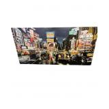 Canvas Cityscape Print Lights up