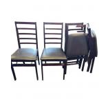 5 Folding Ladderback Chairs