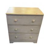 Vintage Wooden 3 Drawer Dresser with Dovetail