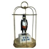 Vintage Old Crow Bourbon Whiskey Mascot Display