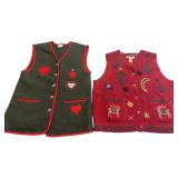(2) Vintage Hand-Made Sweater Vests
