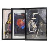 (3) Pablo Picasso & Peter Max Framed Prints