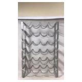 Metal Modular Stackable Wine Rack with Gray Finish