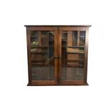 Vintage 1976 Sears Wooden Wall Curio Cabinet.
