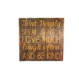 Rustic Wooden Inspirational Wall Sign