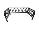 Wood and Metal Bed Frame with Decorative Panels