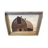 Rustic Wood Frame Barn Print by Hobby Lobby