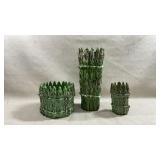 majolica-style ceramic asparagus planters and