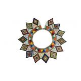 African Style Polychrome Beaded Geometric Collar