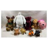 collection of assorted stuffed animal plush toys