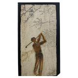 Johannes Wilhelmus Van Dartelen Copper golfer art