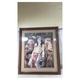 Framed Native American Artwork Signed by Michael