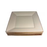(5) Vtg. Pottery Barn Asian Square Dinner Plates