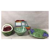 Four Assorted Ceramic Decorative Dishes