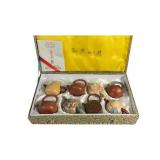 Vtg. Boxed Set of Miniature Yixing Zisha Teapots