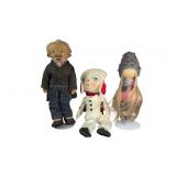(3) Vintage Cloth Dolls, Joe Spencer Sammy the