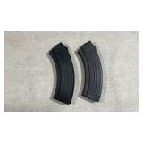 2 metal ak-47 magazines
