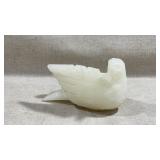 Pair of hand-carved onyx stone bird figurine