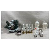 collection of vintage holiday items, including a