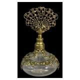 Vtg. Hollywood Regency Ormolu Perfume Bottle