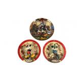 (3) Vintage Mickey Mouse Collectorï¿½s Plates.