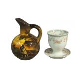 Antique Schramberg Majolika Pitcher, Antique