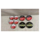 assortment of airgun pellet tins, including JSB