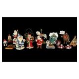 15+ Vintage Misc. Christmas Ornaments, Santas,
