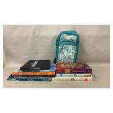Books and Leaf Pattern Sling Bag