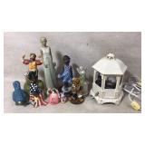 Figurines and Decorative Lantern Lot