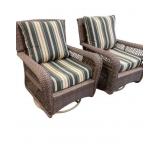 Outdoor Wicker Swivel Lounge Chairs