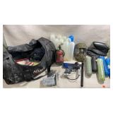 paintball gear collection containing a