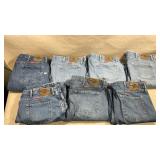 7 pairs of wrangler jeans