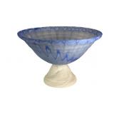 Vintage Art Glass Pedestal Bowl Centerpiece