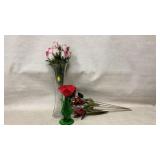Hand Blown Glass Tulip Candle Holder, Glass Flower