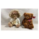 Group of Vtg collectable mohair bears