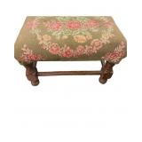 Antique Embroidered Footstool