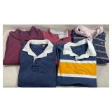long-sleeve casual tops, including a maroon