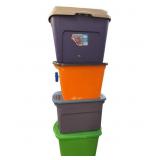 4 Lidded Totes